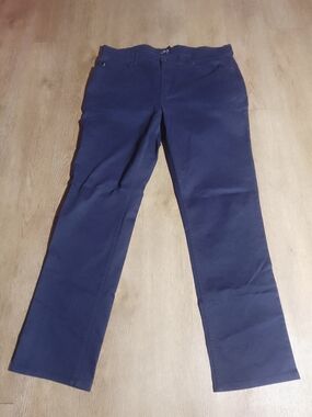 DKNY Navy Tailored Front Button Pants